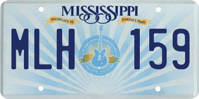 MS license plate MLH159