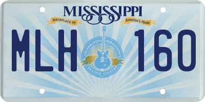 MS license plate MLH160