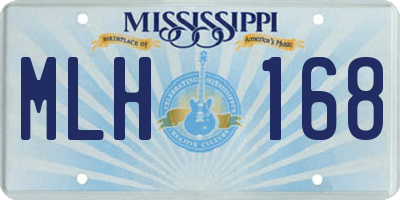 MS license plate MLH168