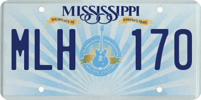MS license plate MLH170