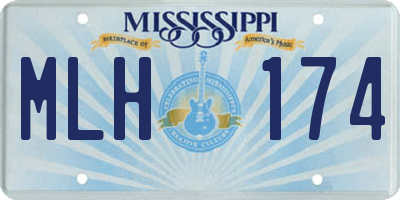 MS license plate MLH174