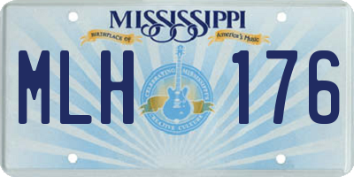 MS license plate MLH176