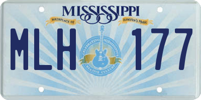 MS license plate MLH177