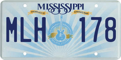 MS license plate MLH178