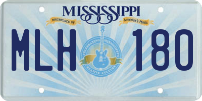 MS license plate MLH180