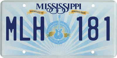 MS license plate MLH181