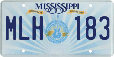 MS license plate MLH183