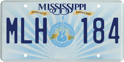 MS license plate MLH184