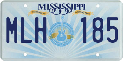 MS license plate MLH185