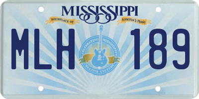 MS license plate MLH189