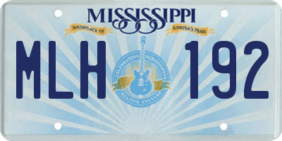 MS license plate MLH192