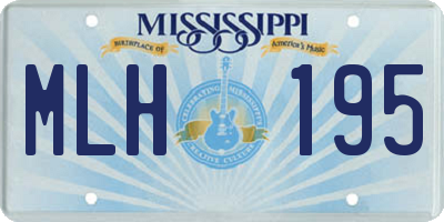MS license plate MLH195