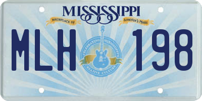 MS license plate MLH198