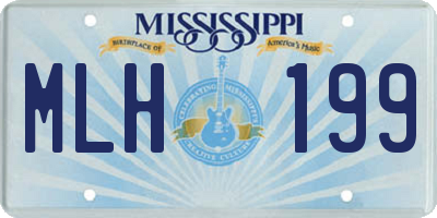 MS license plate MLH199