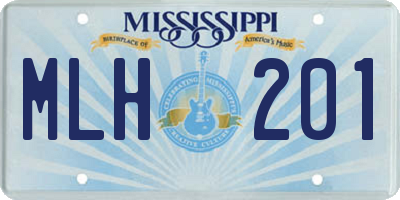 MS license plate MLH201