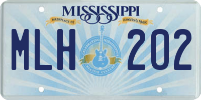 MS license plate MLH202