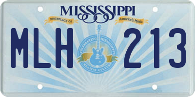 MS license plate MLH213