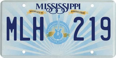 MS license plate MLH219