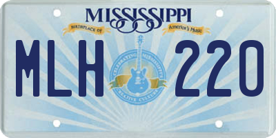 MS license plate MLH220