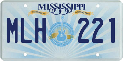 MS license plate MLH221