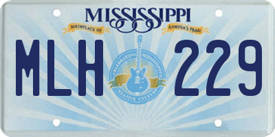 MS license plate MLH229