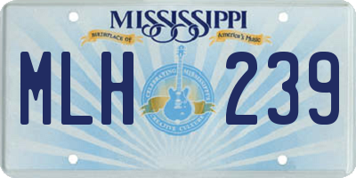 MS license plate MLH239