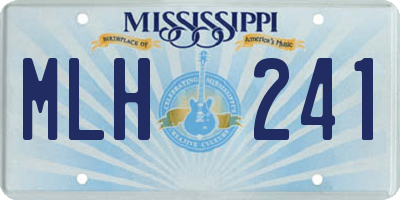 MS license plate MLH241