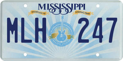 MS license plate MLH247
