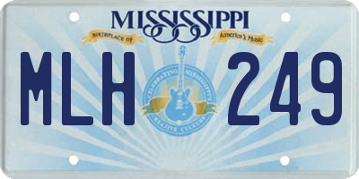 MS license plate MLH249