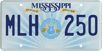 MS license plate MLH250