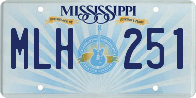 MS license plate MLH251