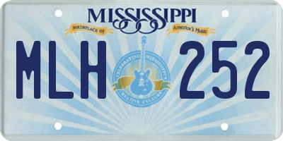 MS license plate MLH252