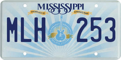 MS license plate MLH253