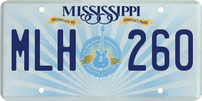 MS license plate MLH260
