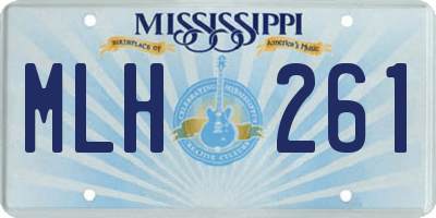 MS license plate MLH261