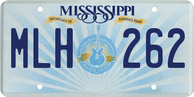MS license plate MLH262