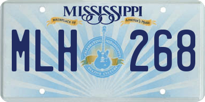 MS license plate MLH268