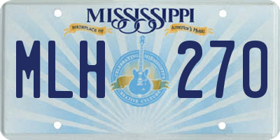 MS license plate MLH270