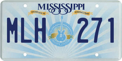 MS license plate MLH271