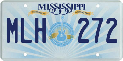 MS license plate MLH272