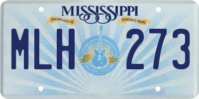 MS license plate MLH273