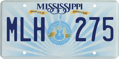 MS license plate MLH275