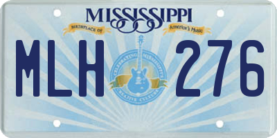 MS license plate MLH276