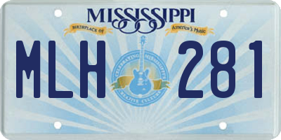 MS license plate MLH281