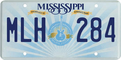 MS license plate MLH284