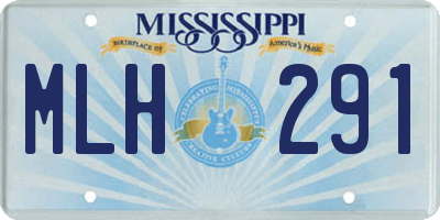 MS license plate MLH291