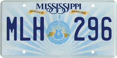 MS license plate MLH296