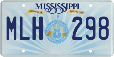 MS license plate MLH298