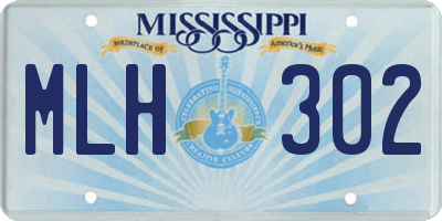 MS license plate MLH302