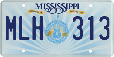 MS license plate MLH313